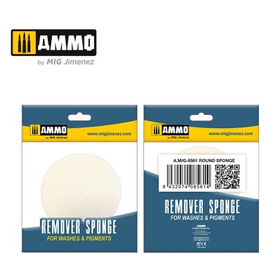REMOVAL SPONGE - ROUND for WASHES AND PIGMENTS - AMMO BY MIG JIMENEZ